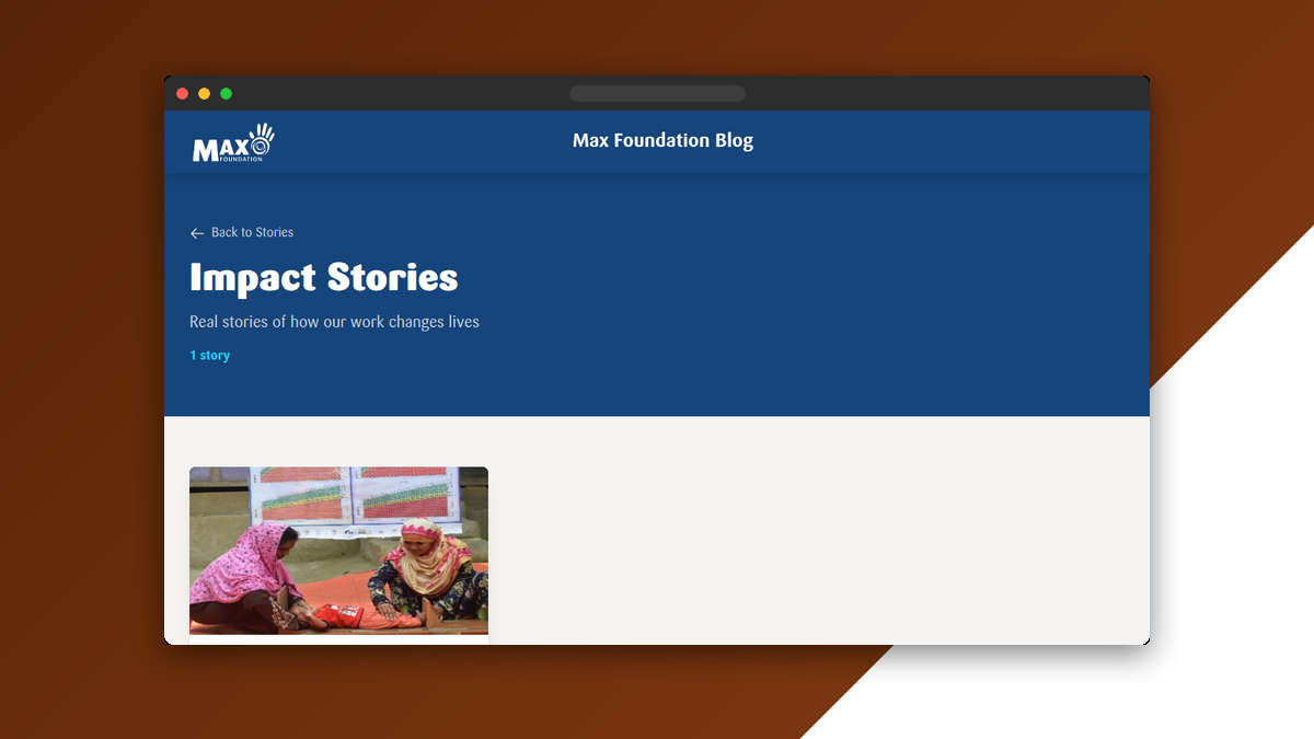 Max Foundation Blog screenshot 3