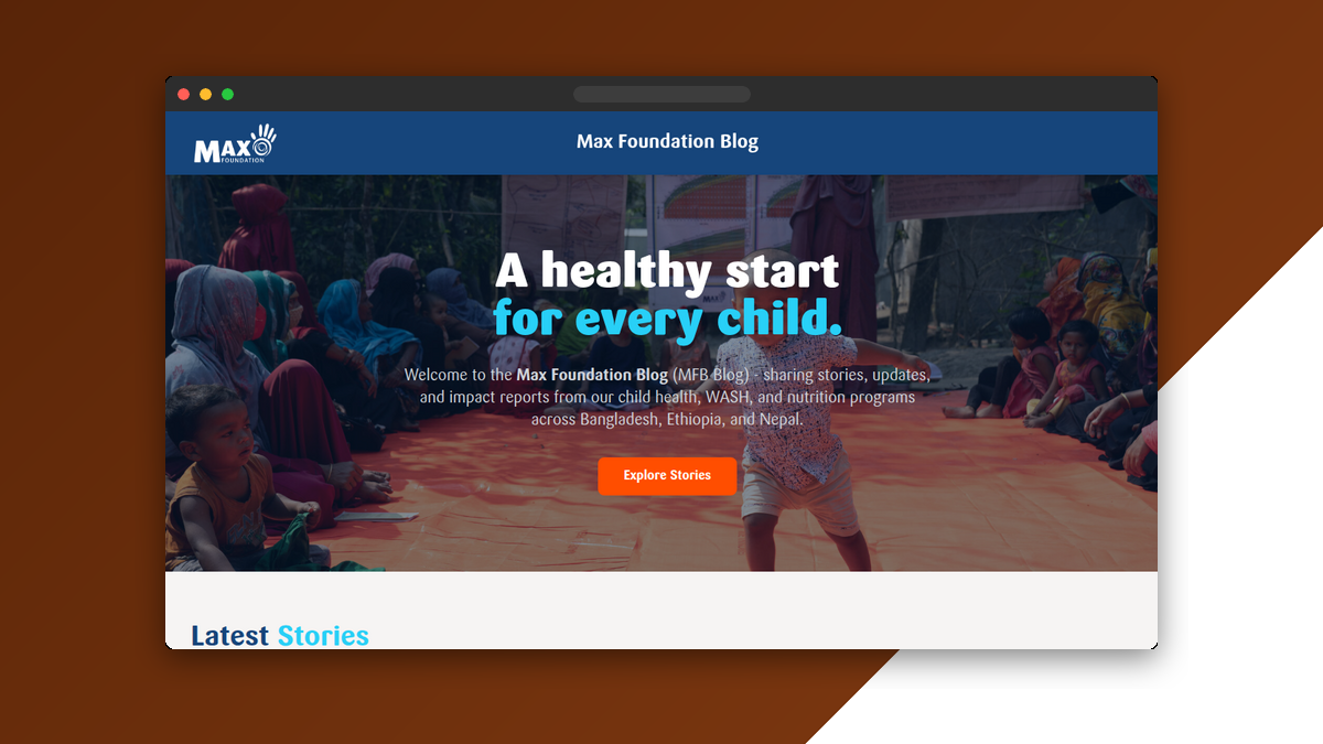 Max Foundation Blog screenshot