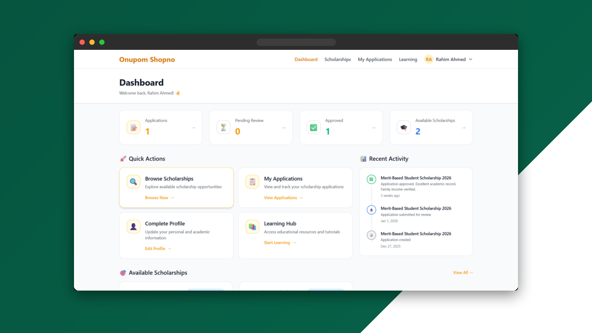 Onupom Shopno screenshot